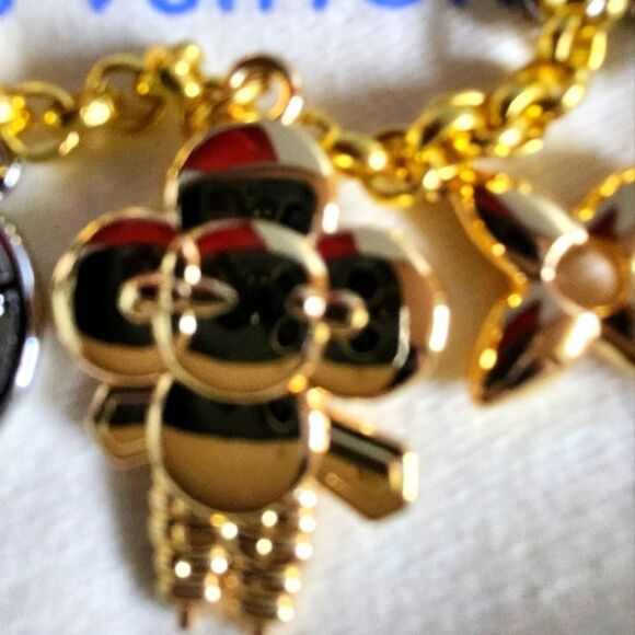 Louis Vuitton Gold and Silver Charm Keychain - Picture 4 of 8